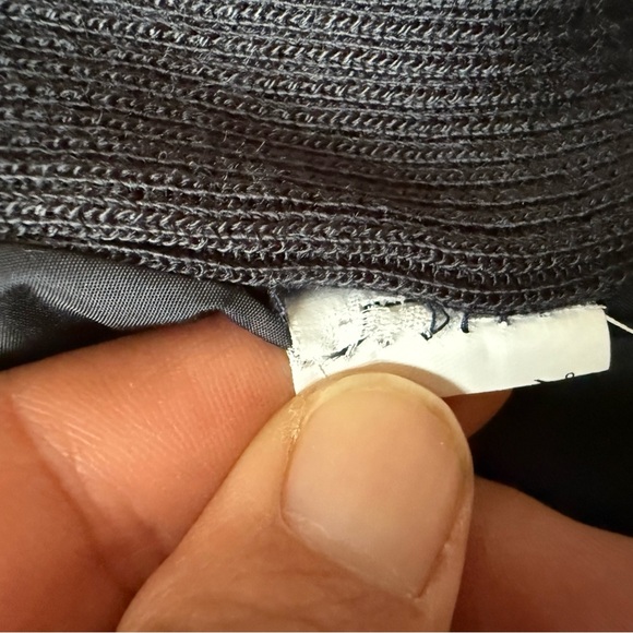 Zara Womens Quilted Vest Size Medium Navy Blue Full Zip Pockets Mock Buckle Neck - Picture 7 of 14